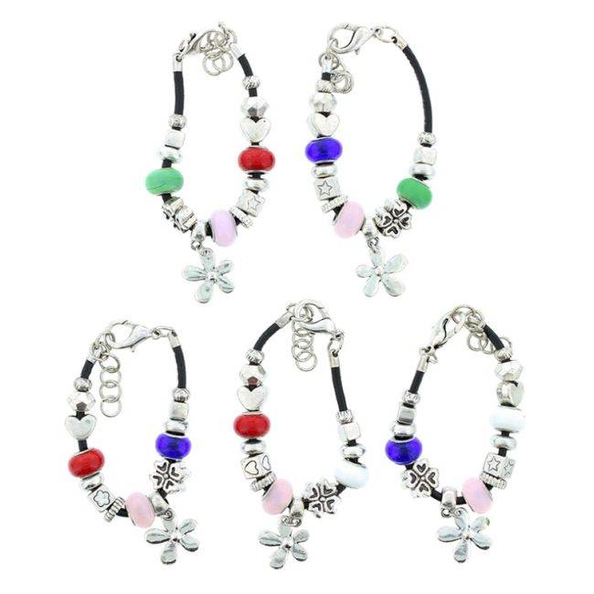 PULSERA CUENTAS METAL CRISTAL