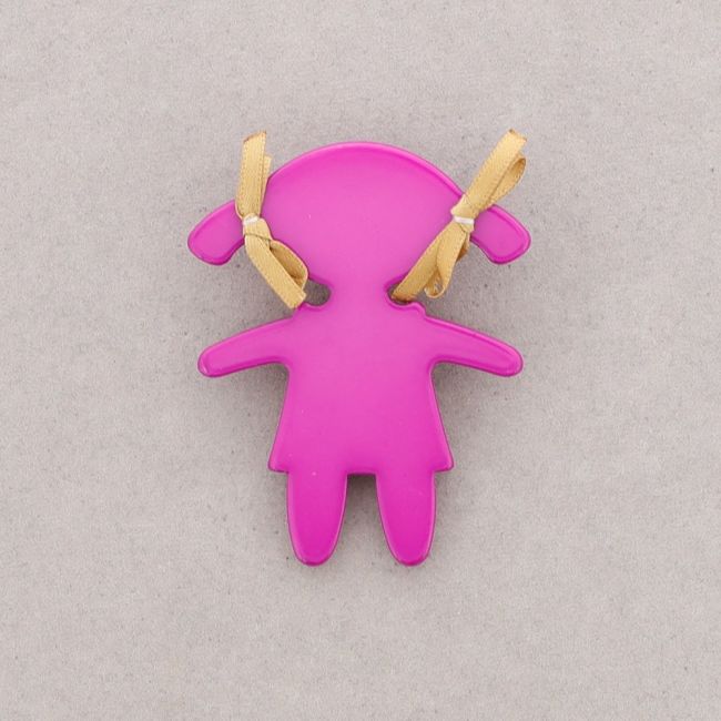 RESIN DOLL BROOCH