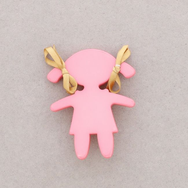 RESIN DOLL BROOCH