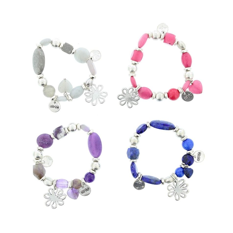 METAL STONE BEADS BRACELET
