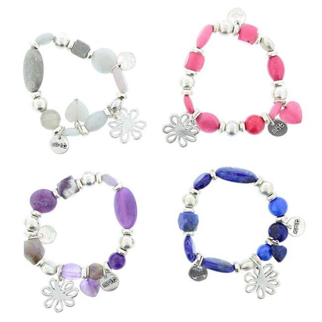 METAL STONE BEADS BRACELET