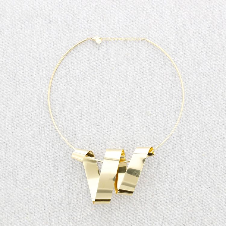 CHOKER ACERO COLGANTE FORMA IRREGULAR