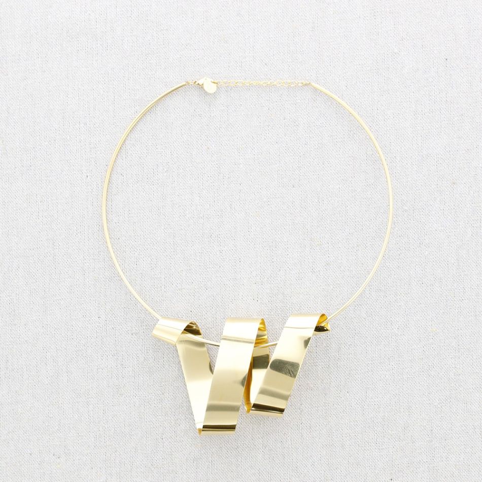 CHOKER ACERO COLGANTE FORMA IRREGULAR