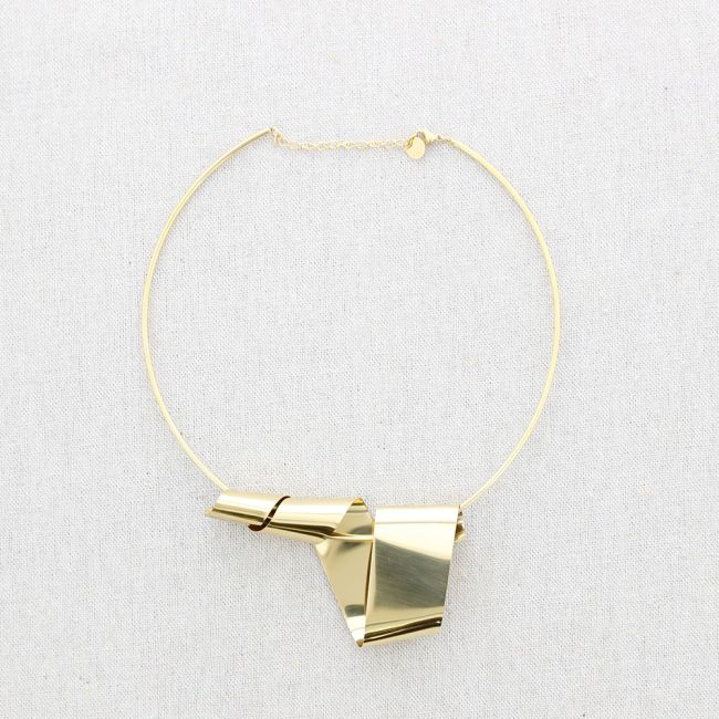 CHOKER ACERO COLGANTE FORMA IRREGULAR