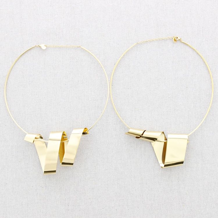 CHOKER ACERO COLGANTE FORMA IRREGULAR 2