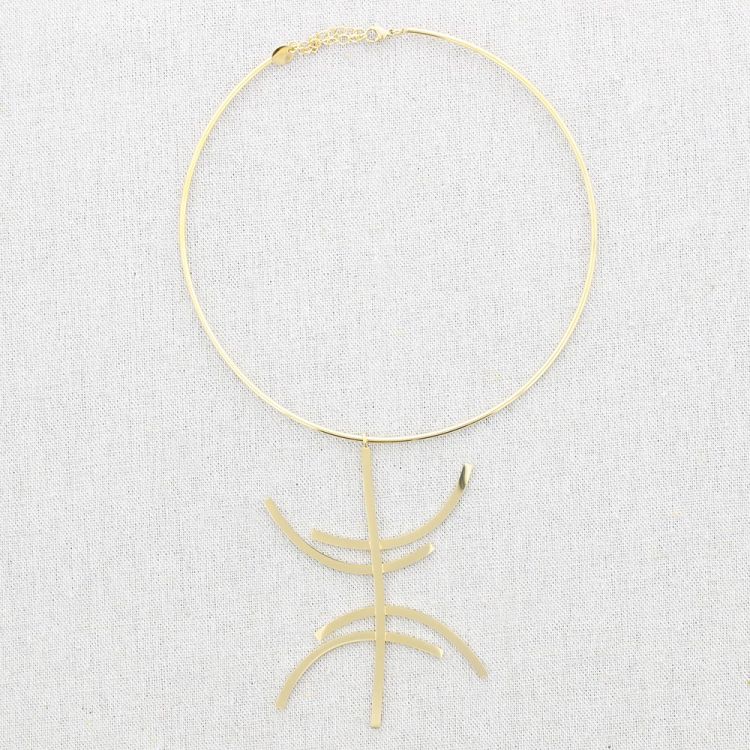 CHOKER ACERO COLGANTE TIRAS