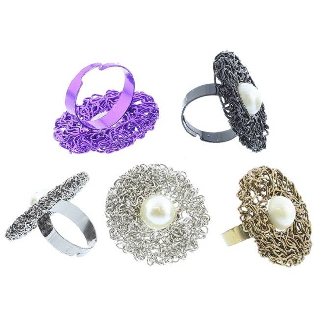 ANILLO ALAMBRE PERLA