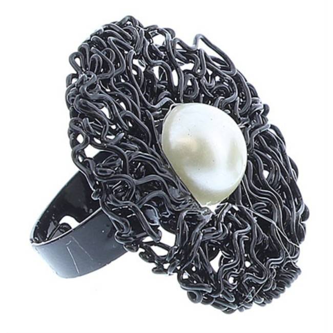 ANILLO ALAMBRE PERLA