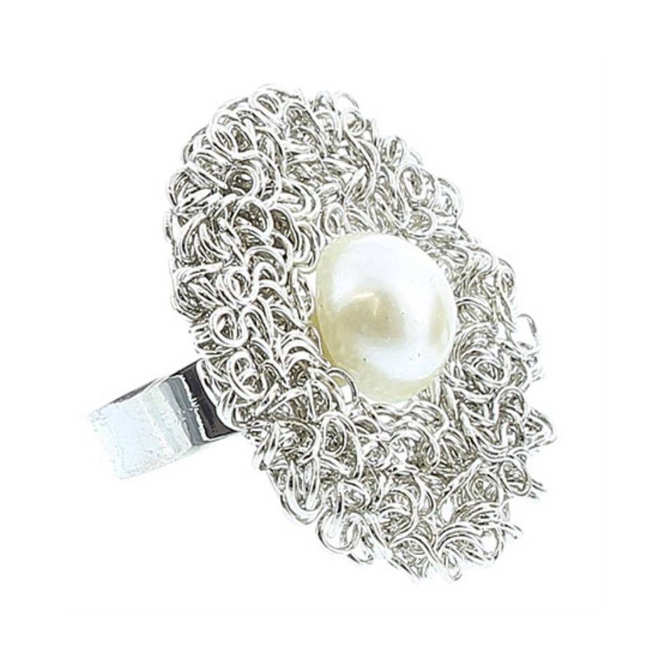 ANILLO ALAMBRE PERLA