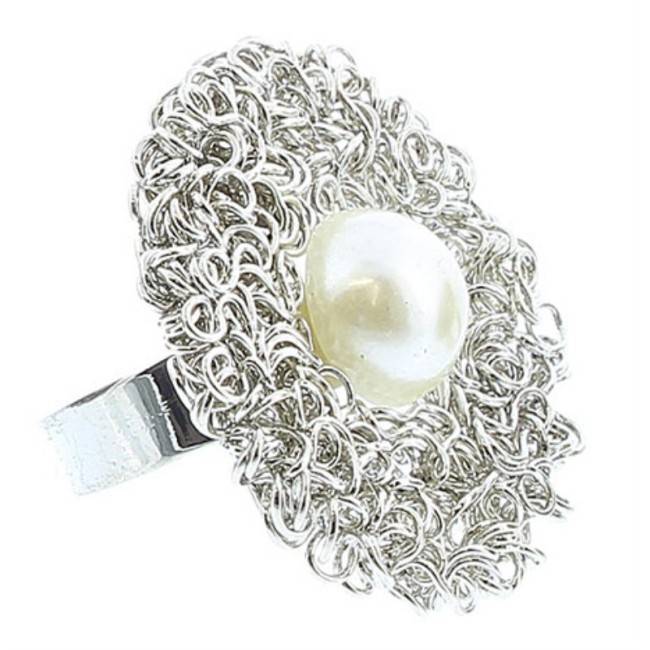 ANILLO ALAMBRE PERLA