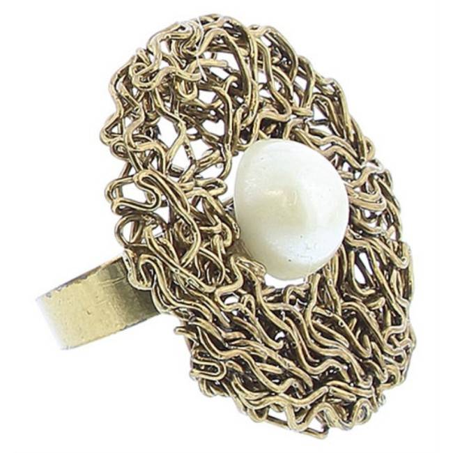 ANILLO ALAMBRE PERLA