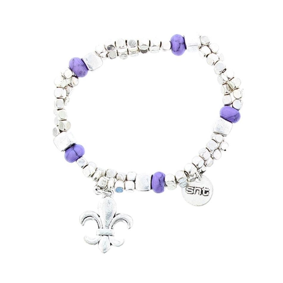 METAL STONE BEADS BRACELET