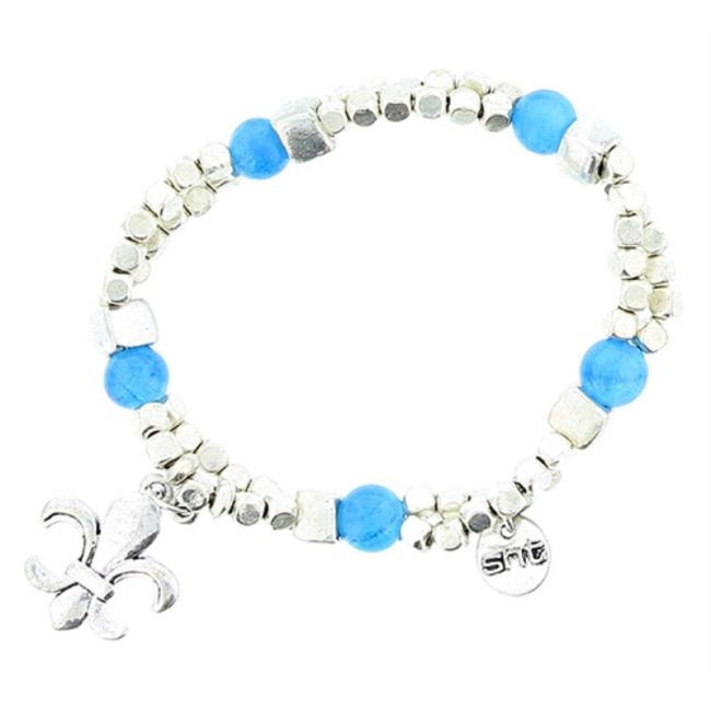 PULSERA CUENTAS METAL PIEDRAS