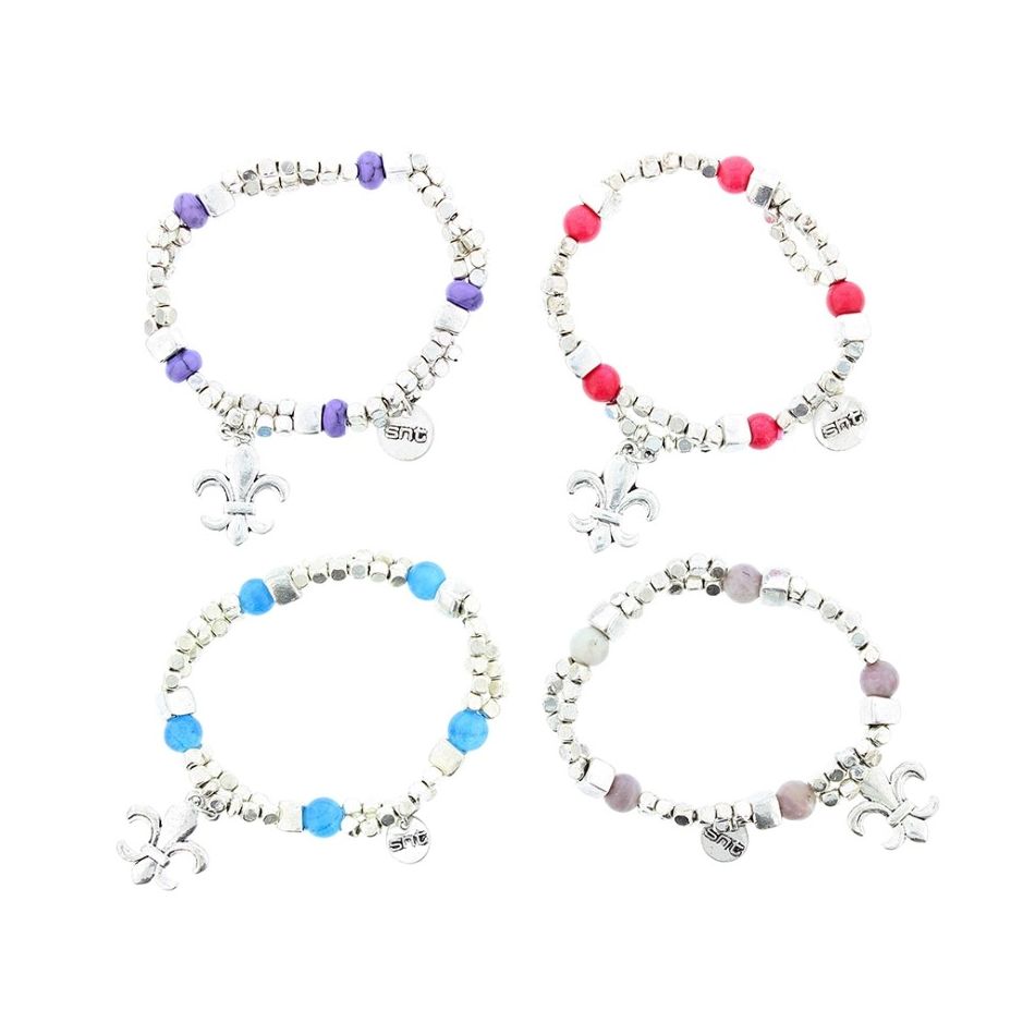 METAL STONE BEADS BRACELET