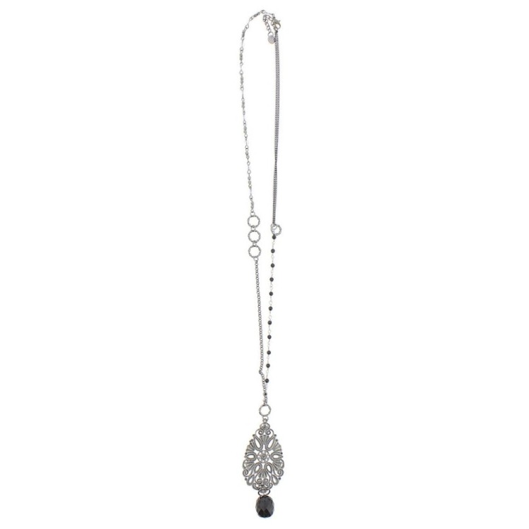 LONG NECKLACE METAL FILIGREE PENDANT 2