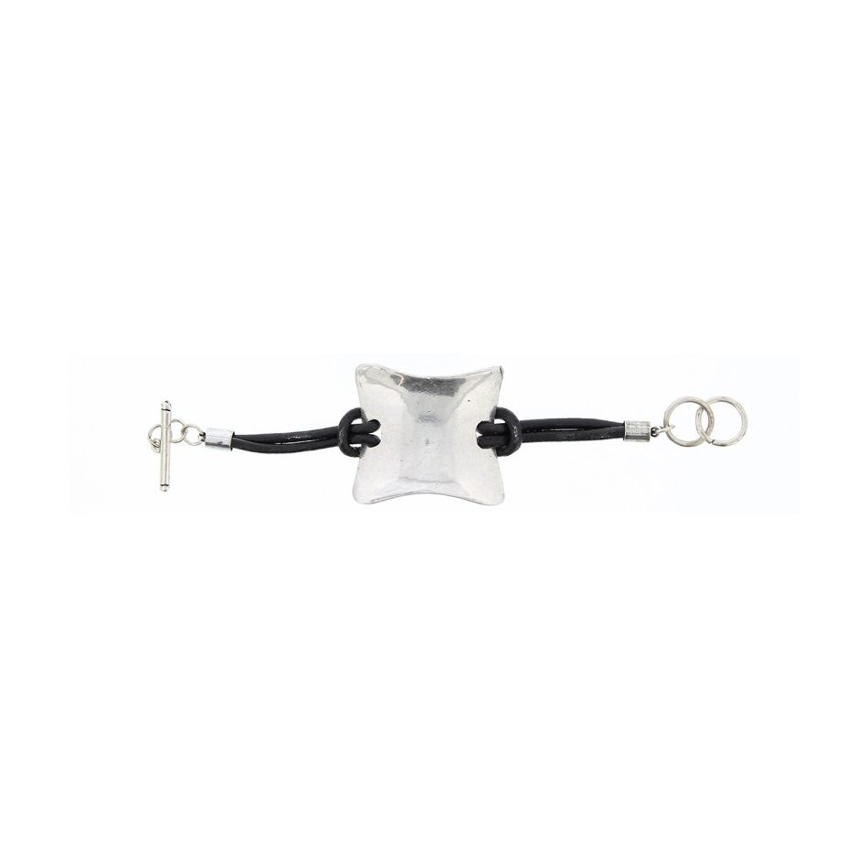 PULSERA CUERO METAL