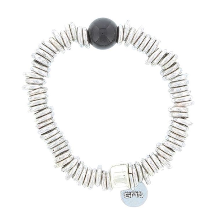 PULSERA CUENTAS METAL CRISTAL