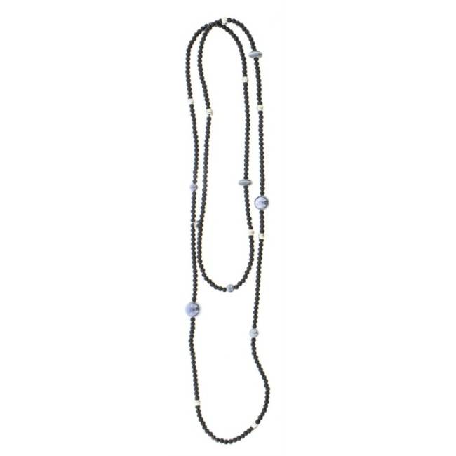 LONG NECKLACE WITH CERAMIC BEADS