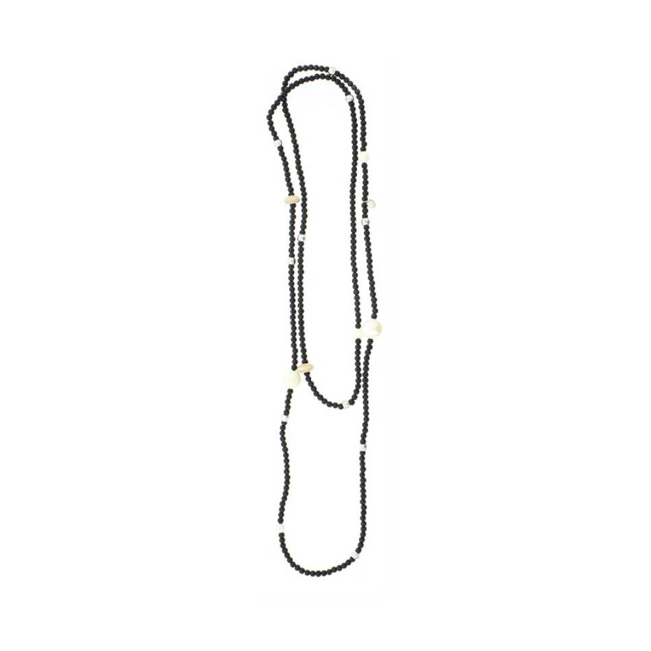 LONG NECKLACE WITH CERAMIC BEADS