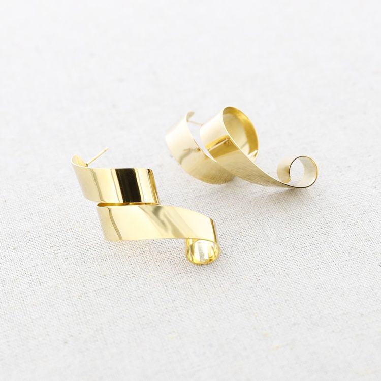 STEEL EARRINGS IRREGULAR SHAPE