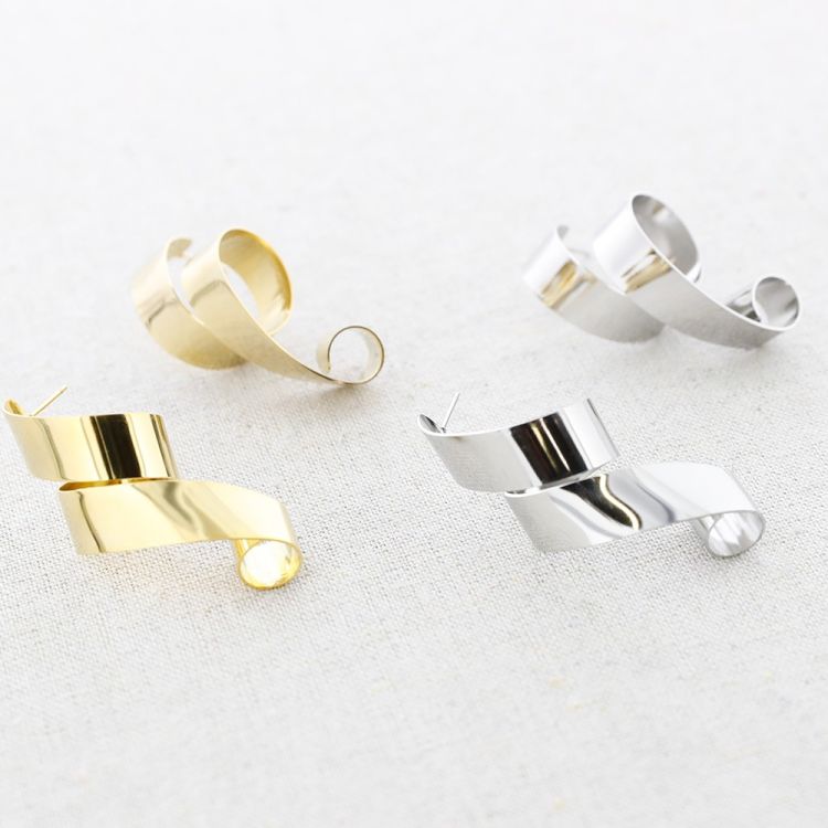 STEEL EARRINGS IRREGULAR SHAPE 2
