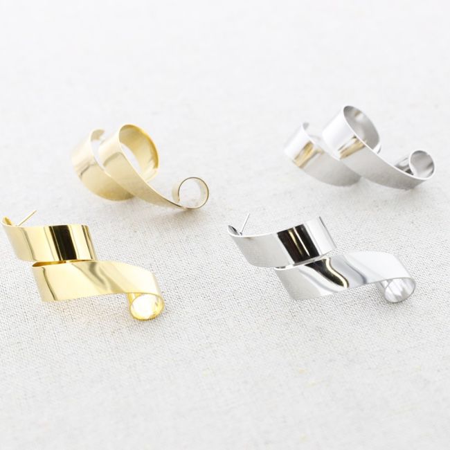 STEEL EARRINGS IRREGULAR SHAPE