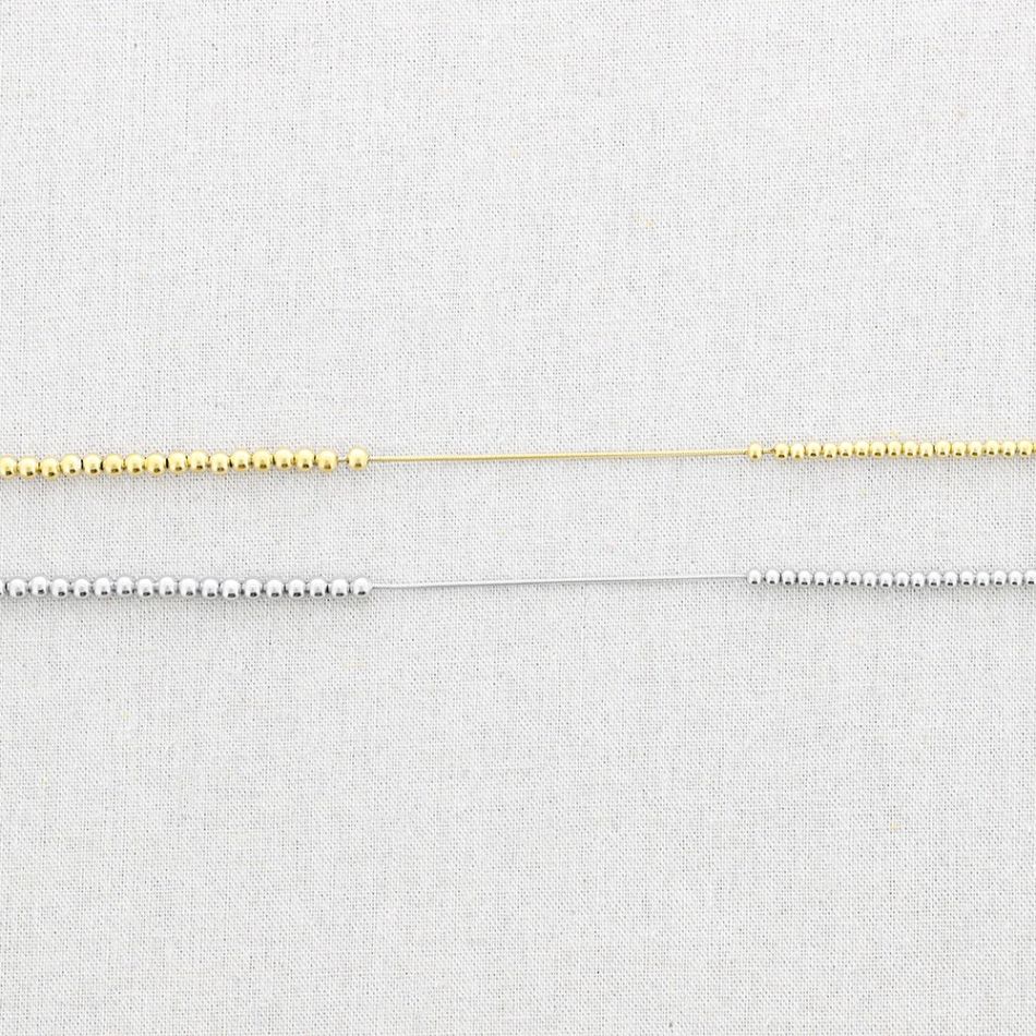 COLLAR LARGO ACERO CADENA BOLITAS