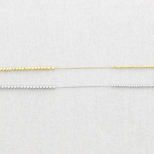 LONG STEEL NECKLACE WITH BALL CHAIN