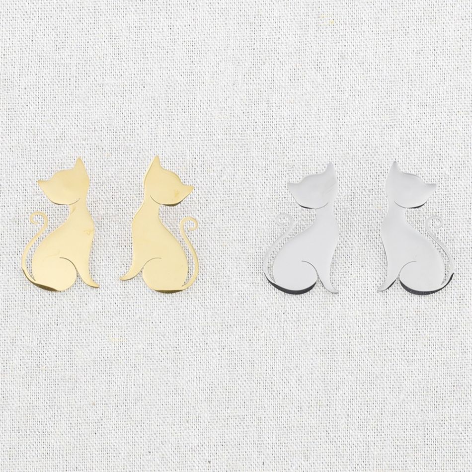 KITTEN STEEL EARRINGS