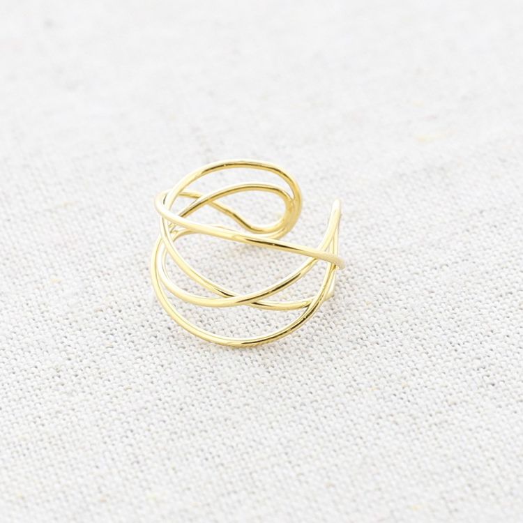 ANILLO ACERO CUATRO TIRAS IRREGULAR