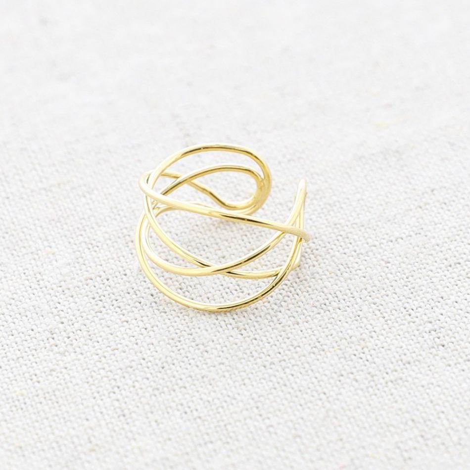 ANILLO ACERO CUATRO TIRAS IRREGULAR
