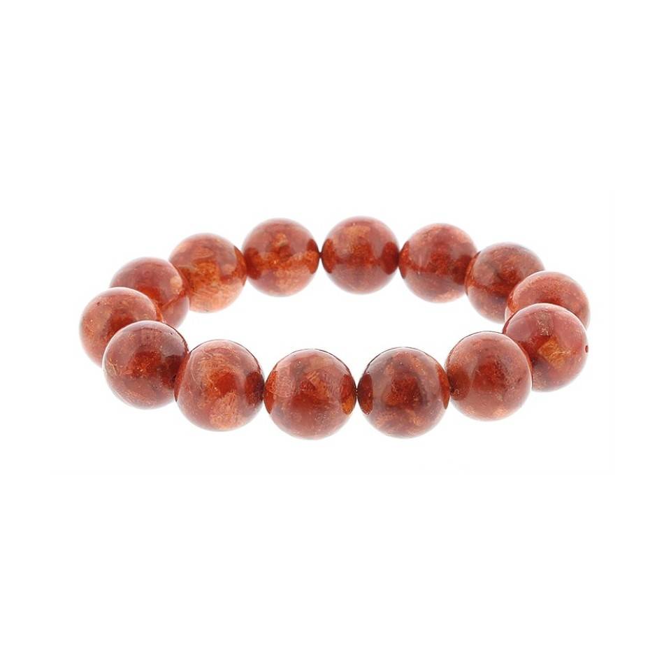 PULSERA CORAL BOLAS 14MM