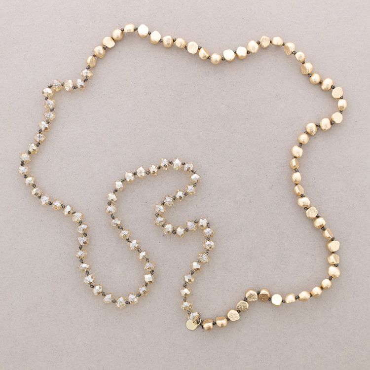LONG BI-MATERIAL NECKLACE