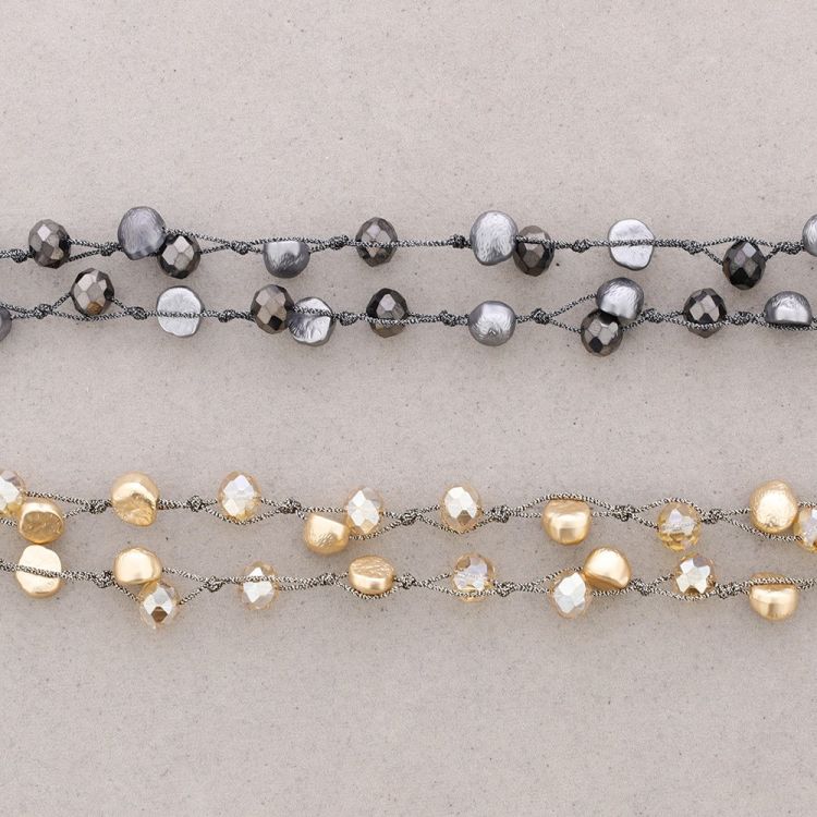 COLLAR LARGO TRENZADO CUENTAS BIMATERIAL 2