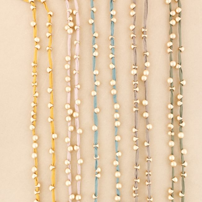 LONG IMITATION METAL BALL NECKLACE