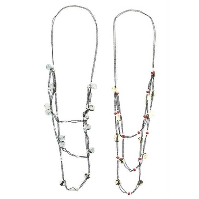COLLAR LARGO CADENAS COLGANTES