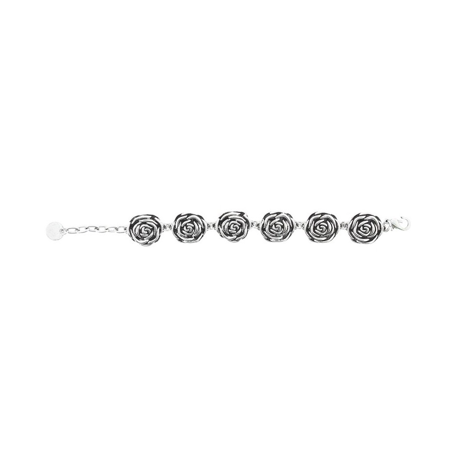 PULSERA FLORES METAL