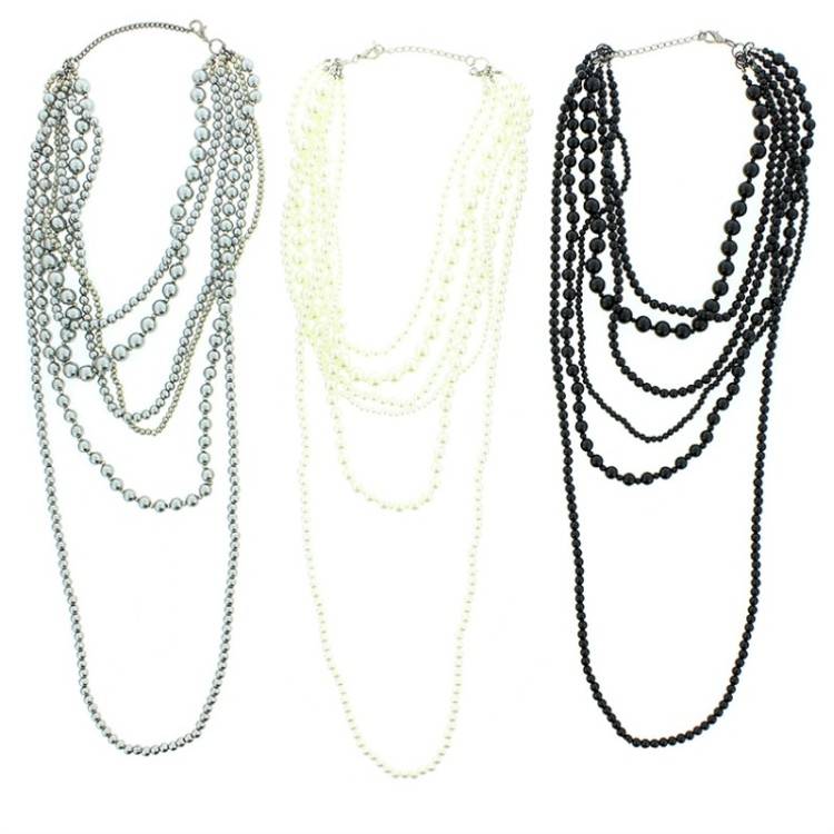 IMI MULTITURN NECKLACE. PEARL 2