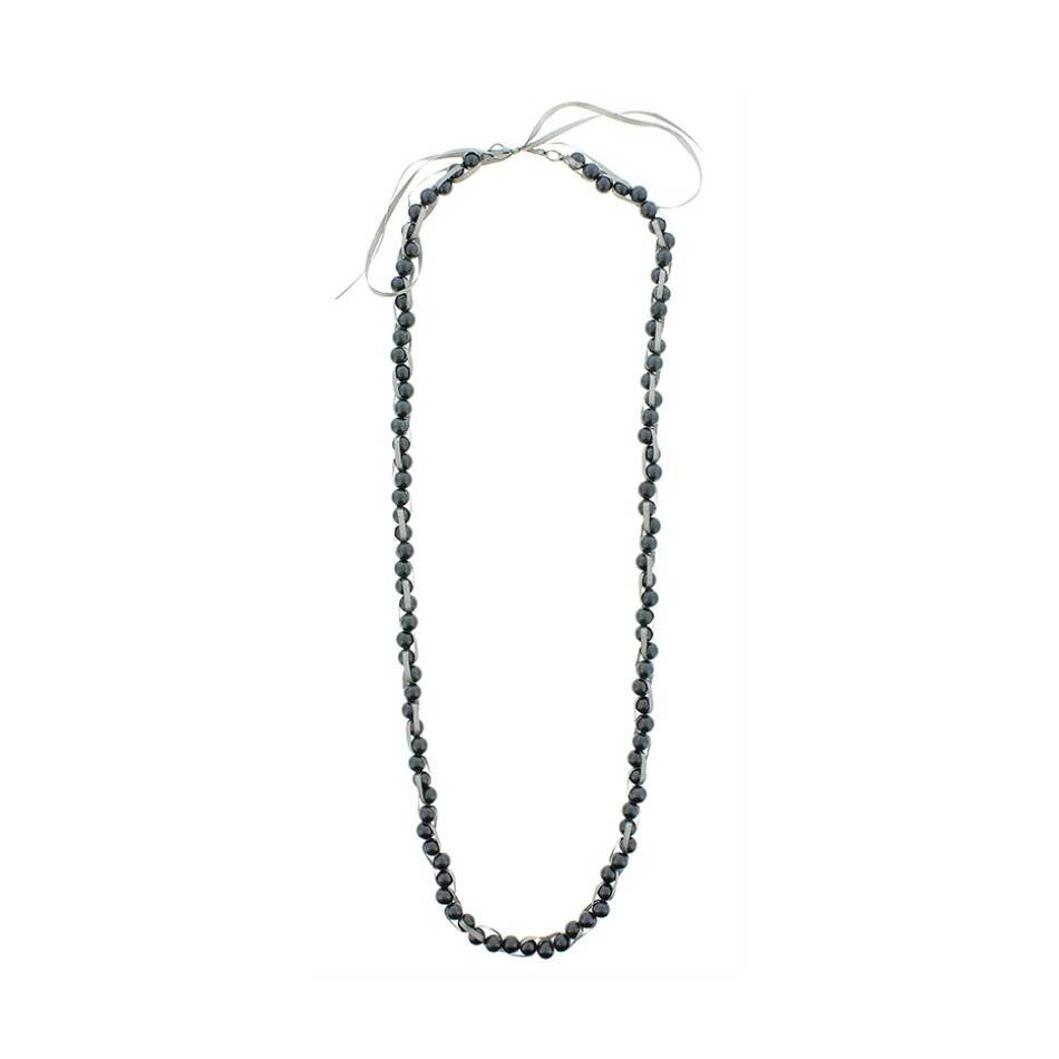 COLLAR LARGO RASO BOLAS