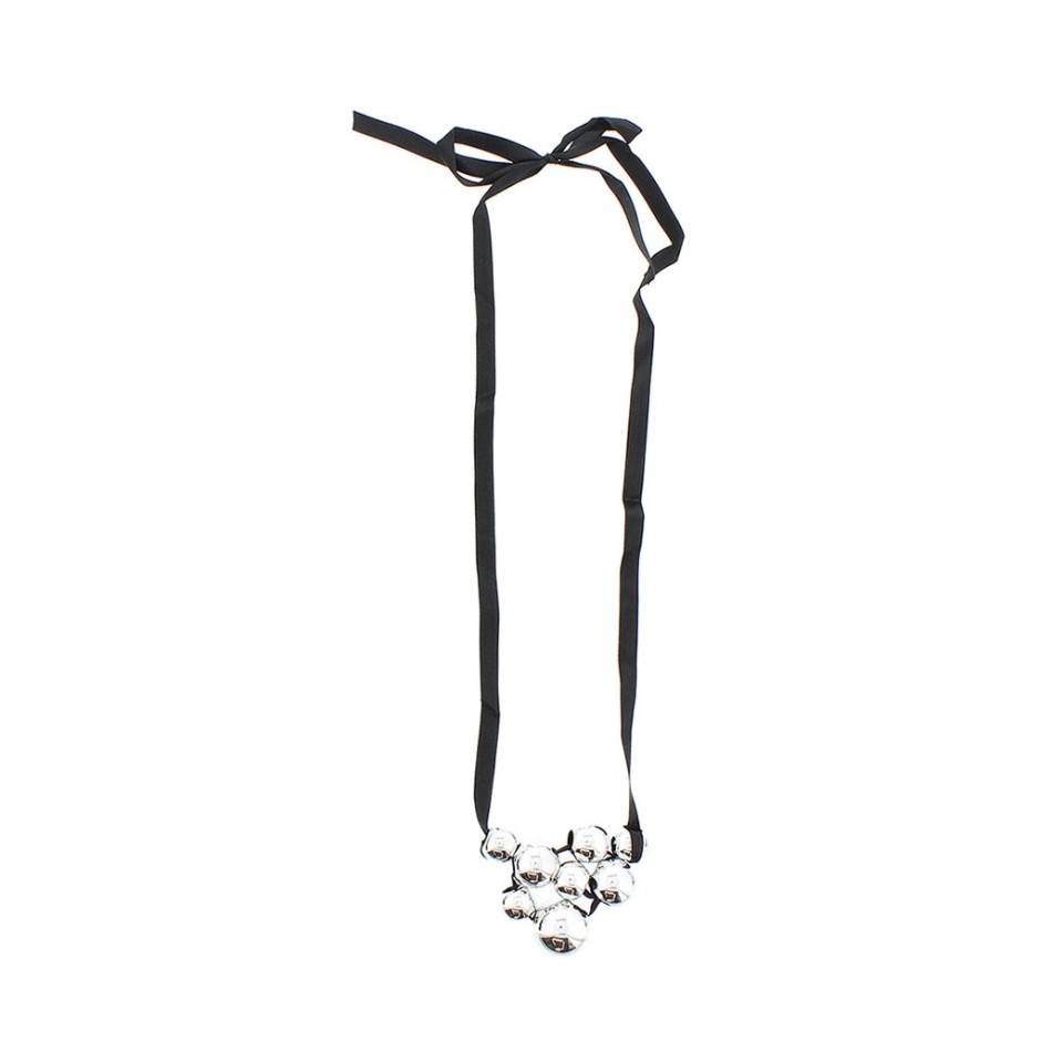 LONG SATIN NECKLACE WITH BEADS