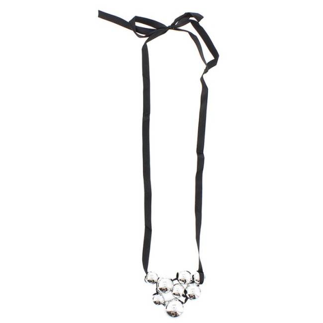 LONG SATIN NECKLACE WITH BEADS