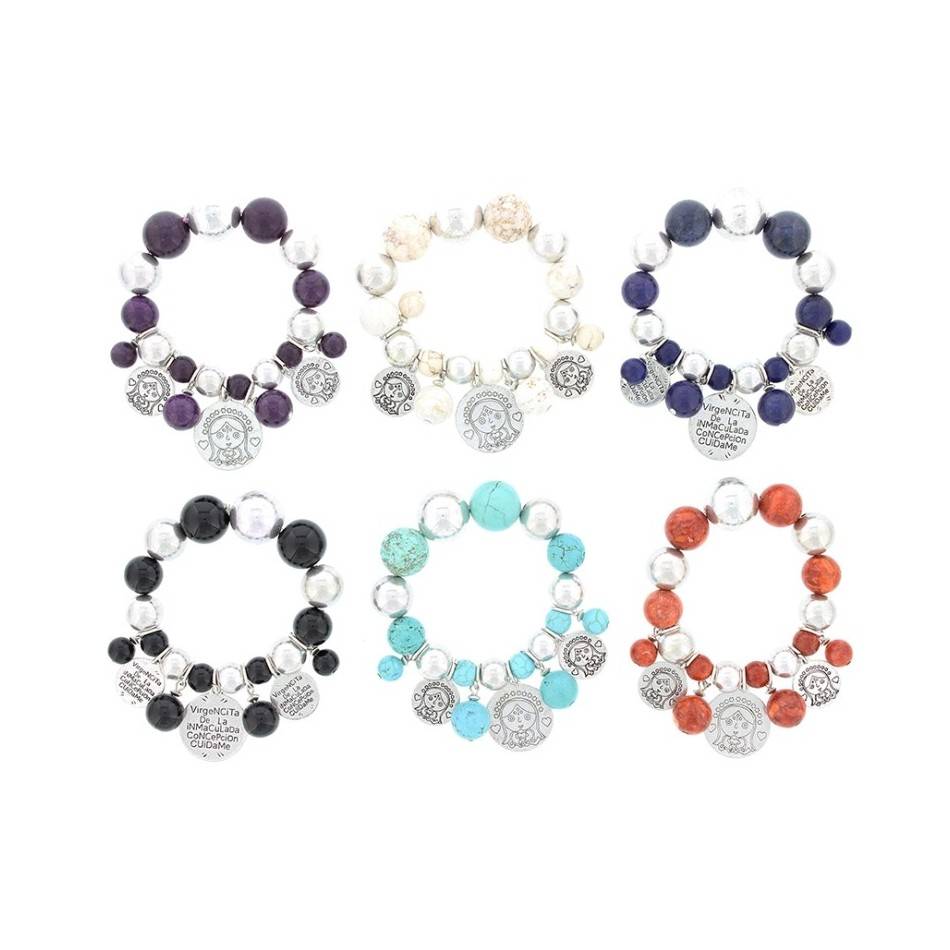 METAL STONE BEADS BRACELET