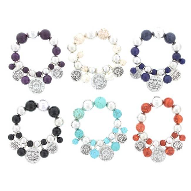 METAL STONE BEADS BRACELET