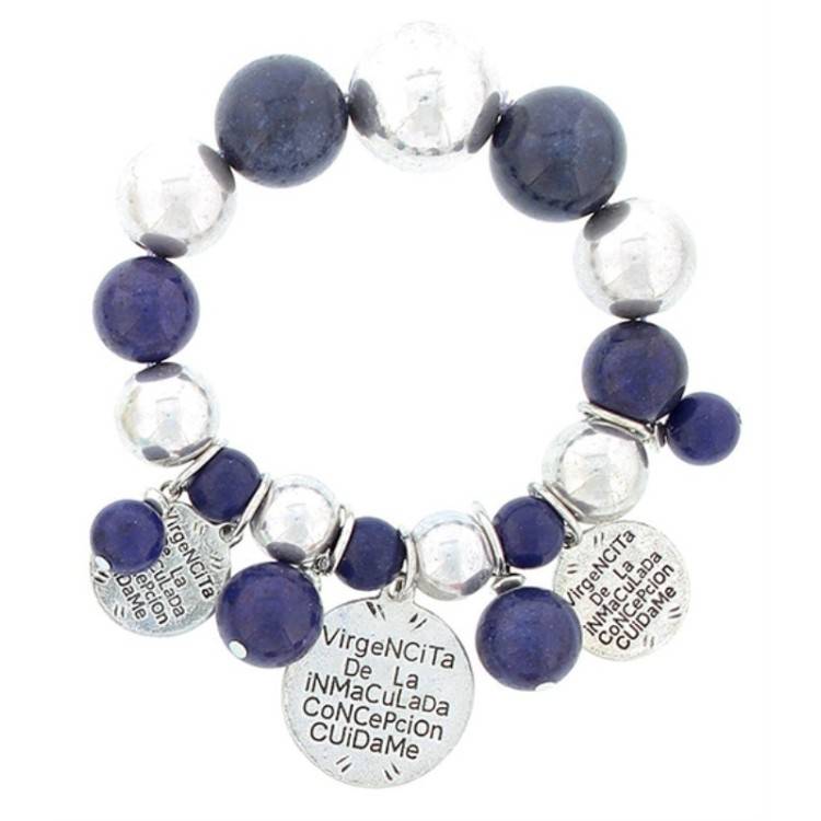 PULSERA CUENTAS METAL PIEDRAS 2