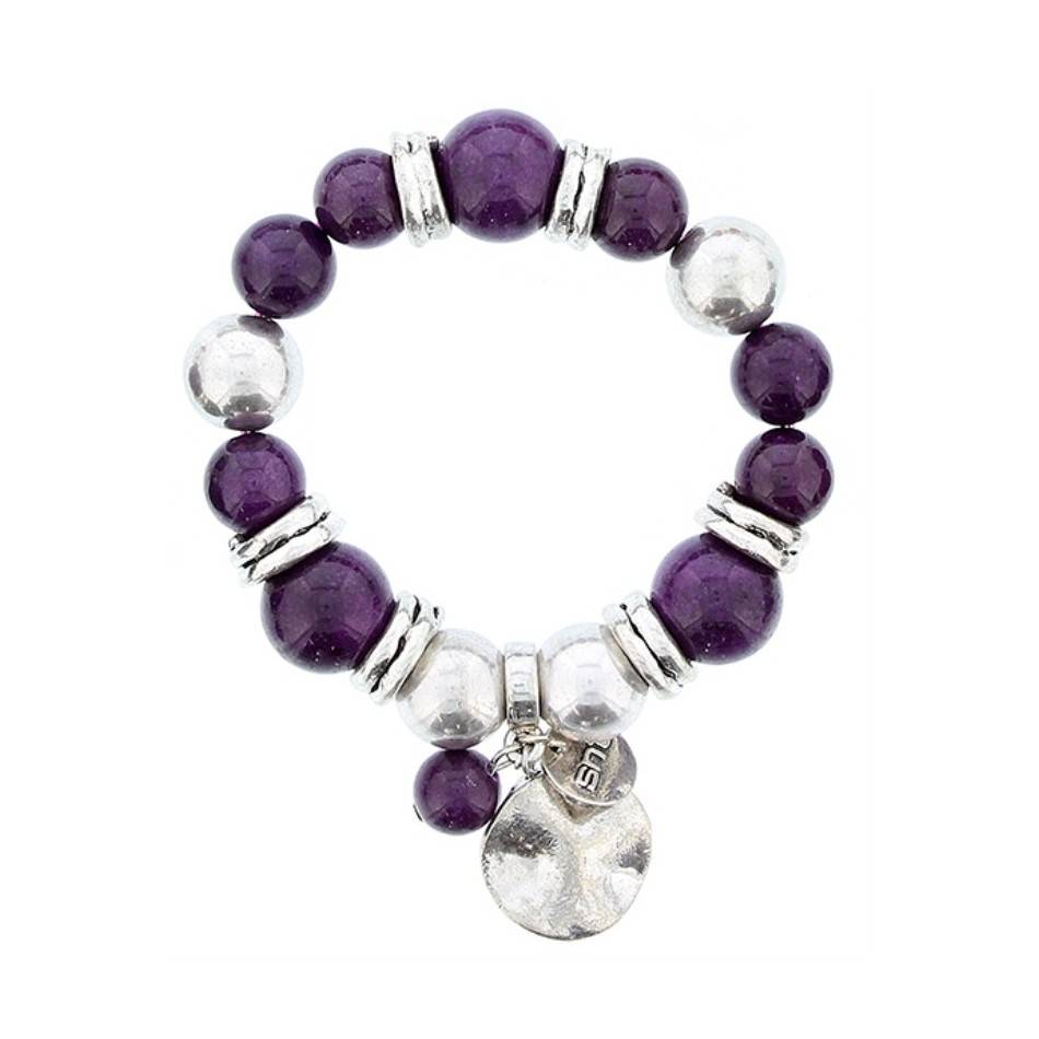 METAL STONE BEADS BRACELET