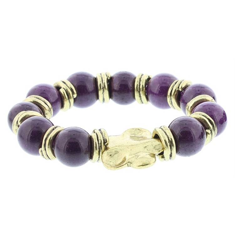 METAL STONE BEADS BRACELET