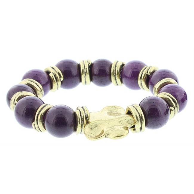 PULSERA CUENTAS METAL PIEDRAS