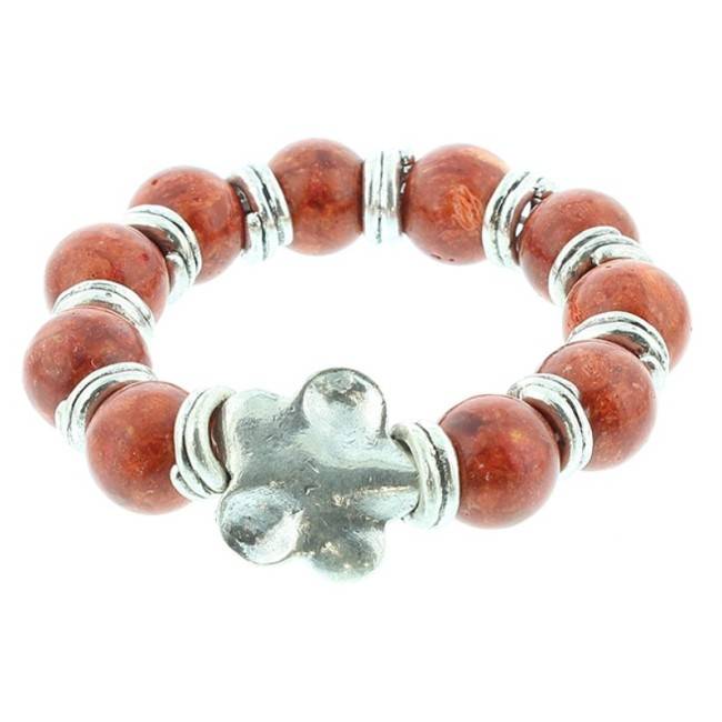 PULSERA CUENTAS METAL PIEDRAS