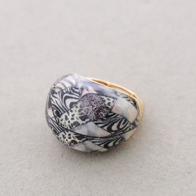 ANILLO ESTAMPADO METAL ESMALTE