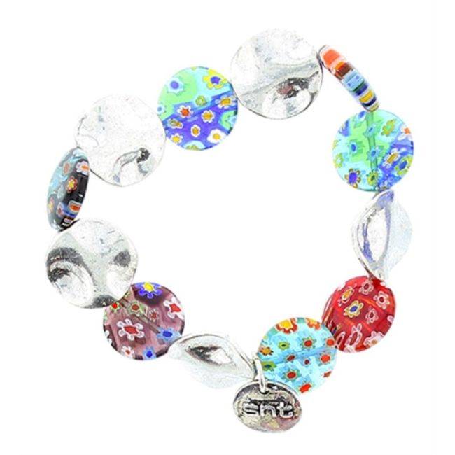 METAL AND CRYSTAL BEADS BRACELET